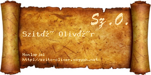 Szitó Olivér névjegykártya